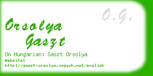 orsolya gaszt business card